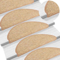 Stufenmatten 15 Stk. 56x17x3 cm Hellbraun Halbrund