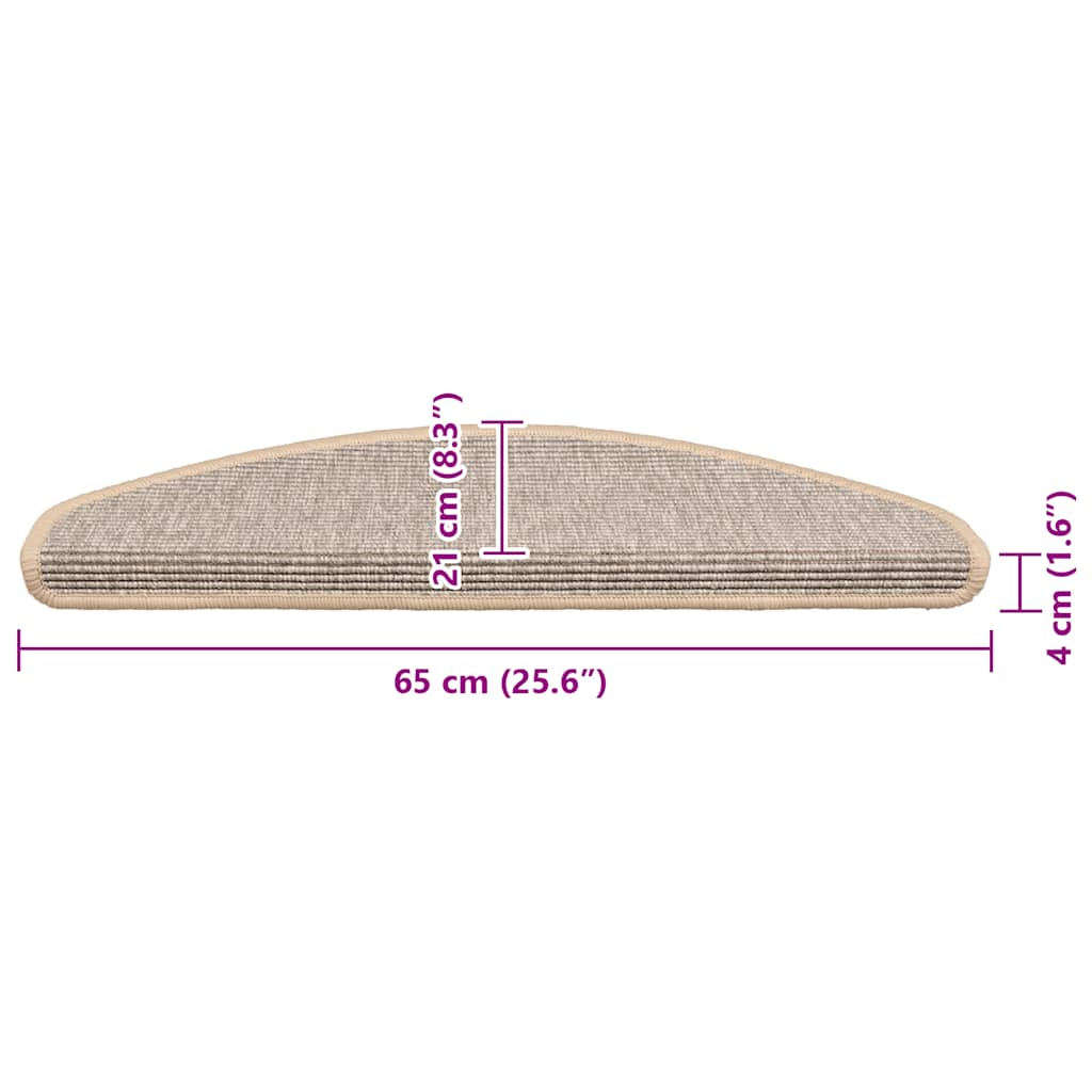 Stufenmatten 15 Stk. 65x21x4 cm Silber Halbrund Groß