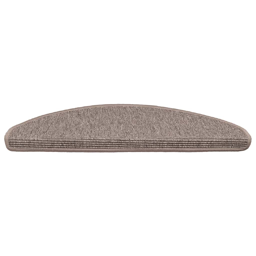 Stufenmatten 15 Stk. 65x21x4 cm Dunkelbeige Halbrund Groß