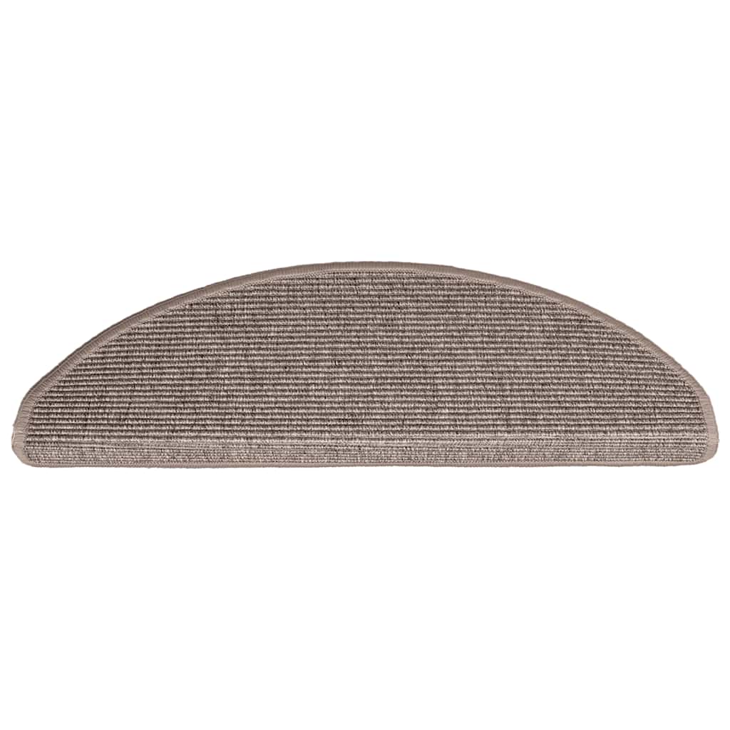 Stufenmatten 15 Stk. 65x21x4 cm Dunkelbeige Halbrund Groß