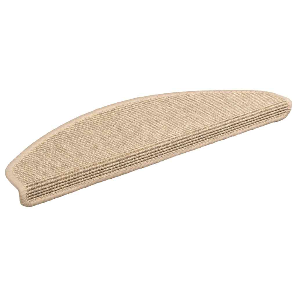 Stufenmatten 15 Stk. 65x21x4 cm Hellbeige Halbrund Groß