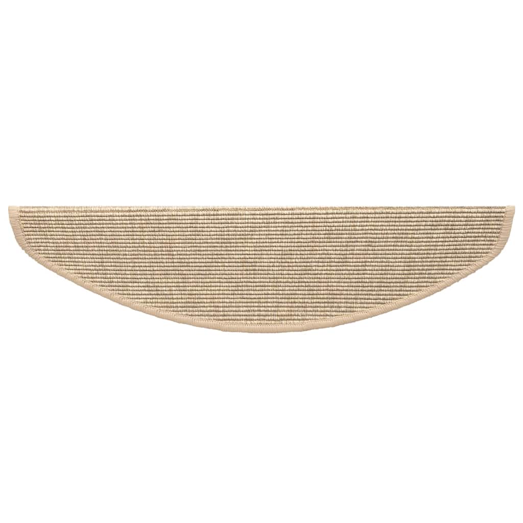 Stufenmatten 15 Stk. 65x21x4 cm Hellbeige Halbrund Groß