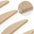 Stufenmatten 15 Stk. 65x21x4 cm Hellbeige Halbrund Groß