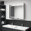 LED-Spiegelschrank fürs Bad Betongrau 80x12x68 cm