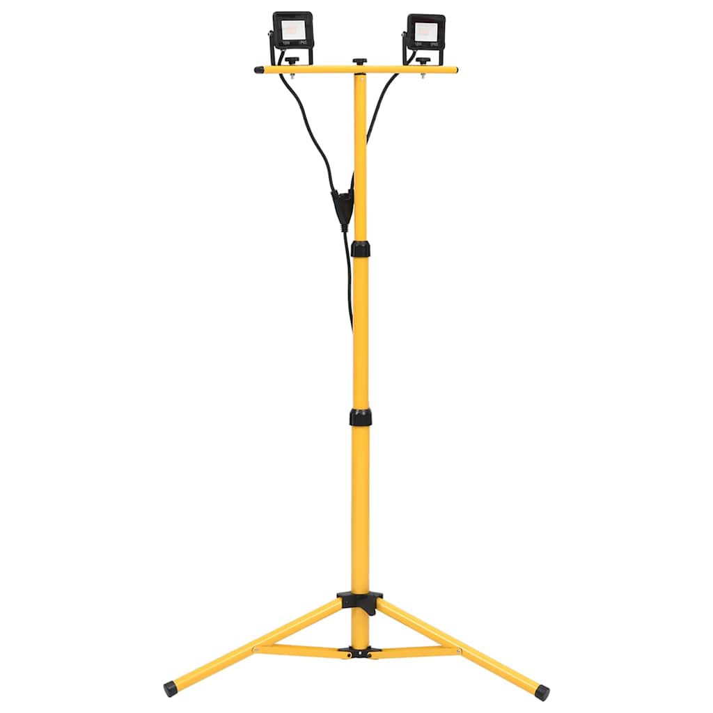 LED-Fluter mit Stativ 2x10 W Warmweiß