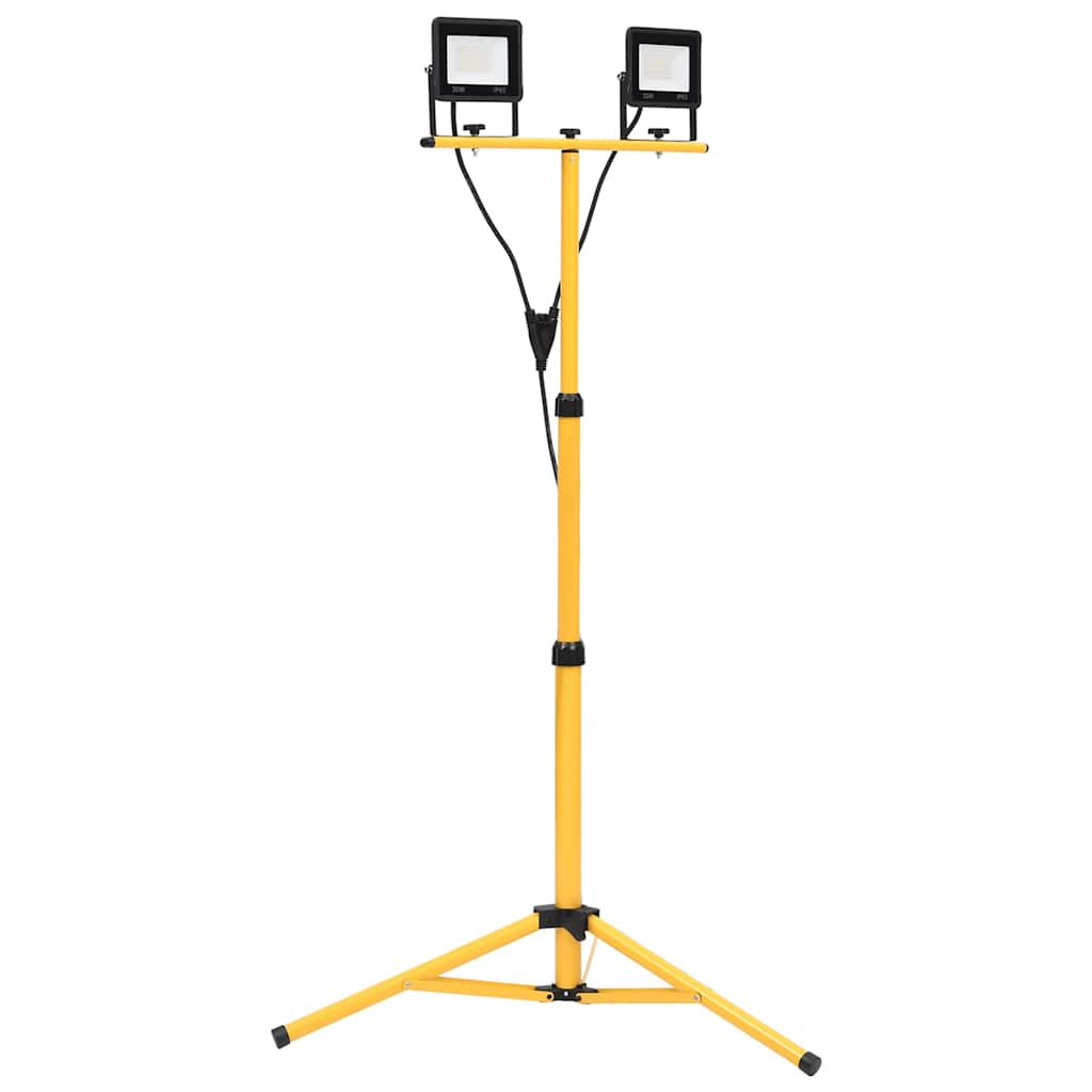 LED-Fluter mit Stativ 2x30 W Warmweiß