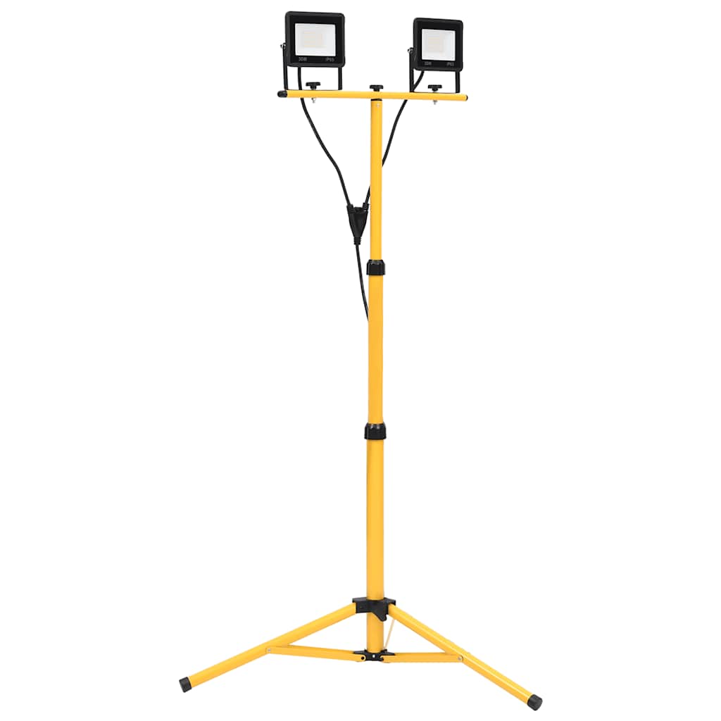 LED-Fluter mit Stativ 2x30 W Kaltweiß