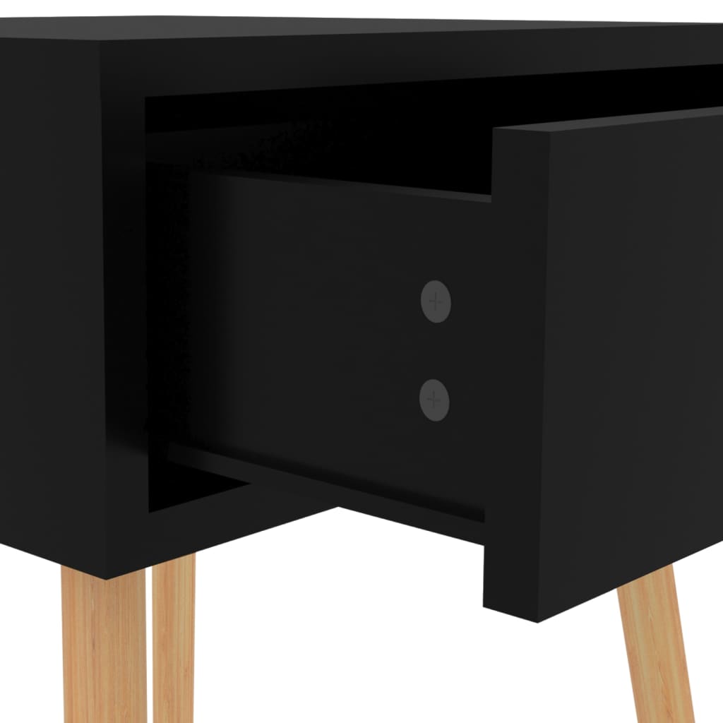 Nachttische 2 Stk. Schwarz 40x40x56 cm Holzwerkstoff