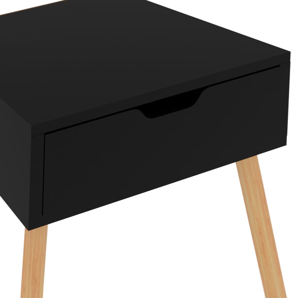 Nachttische 2 Stk. Schwarz 40x40x56 cm Holzwerkstoff