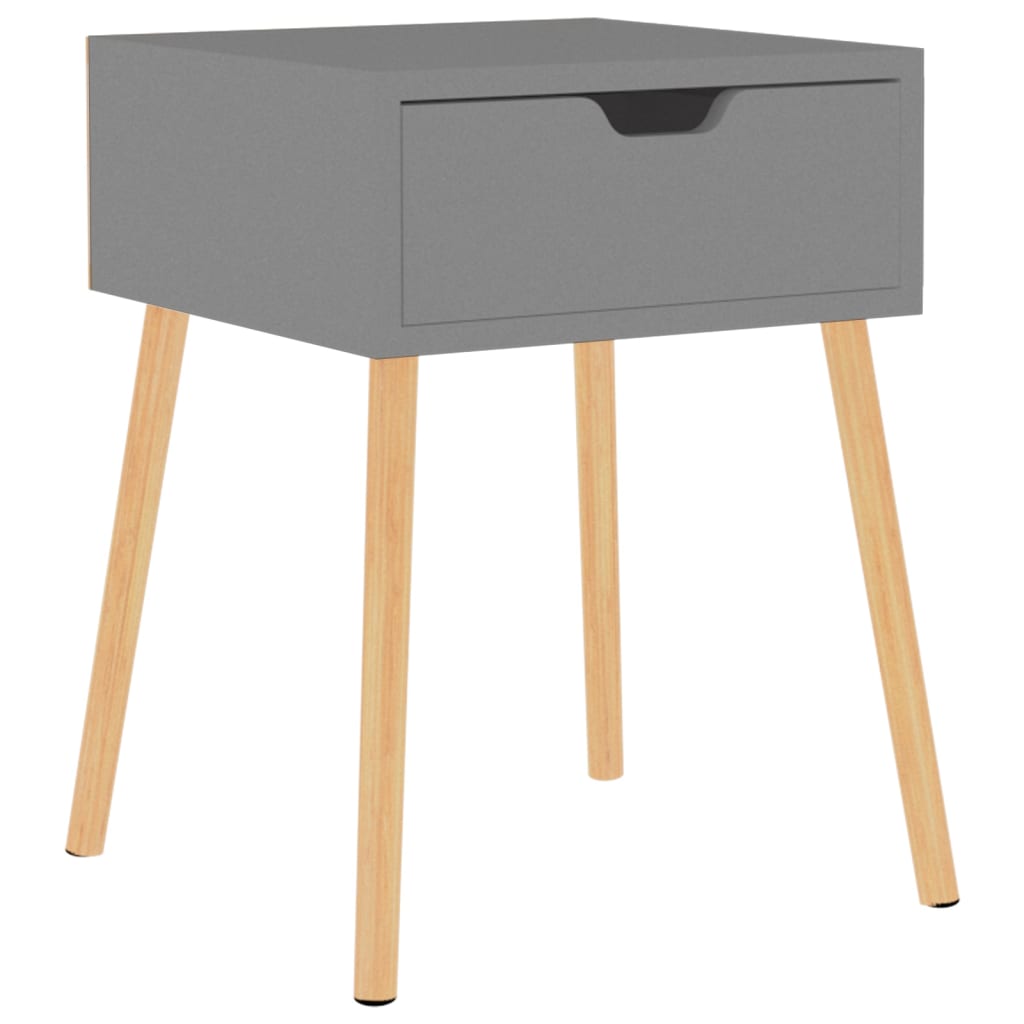 Nachttisch Grau 40x40x56 cm Holzwerkstoff