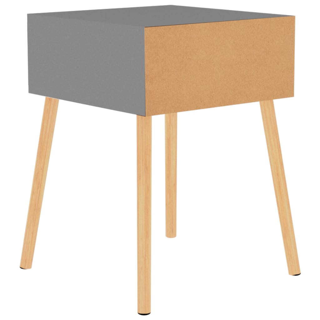 Nachttisch Grau 40x40x56 cm Holzwerkstoff