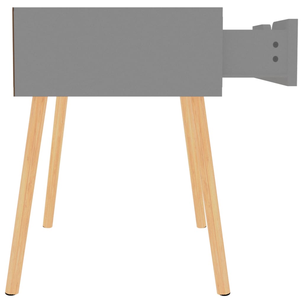 Nachttisch Grau 40x40x56 cm Holzwerkstoff