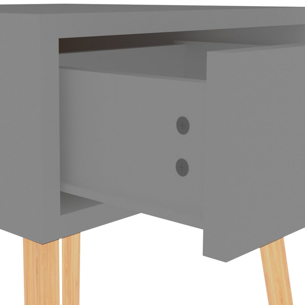 Nachttisch Grau 40x40x56 cm Holzwerkstoff