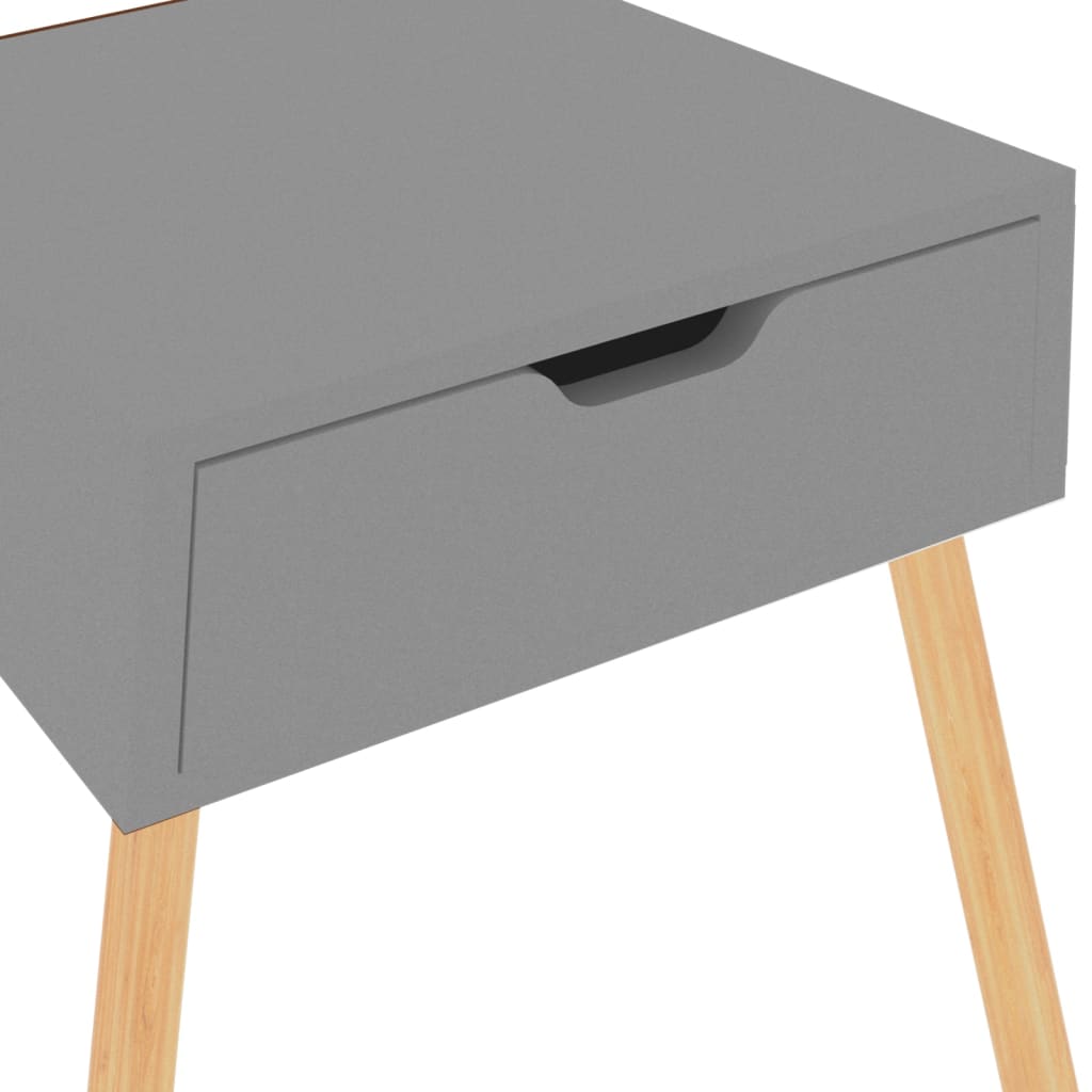 Nachttisch Grau 40x40x56 cm Holzwerkstoff