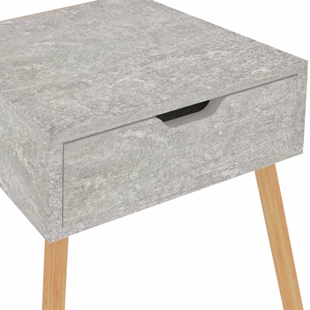 Nachttische 2 Stk. Betongrau 40x40x56 cm Holzwerkstoff