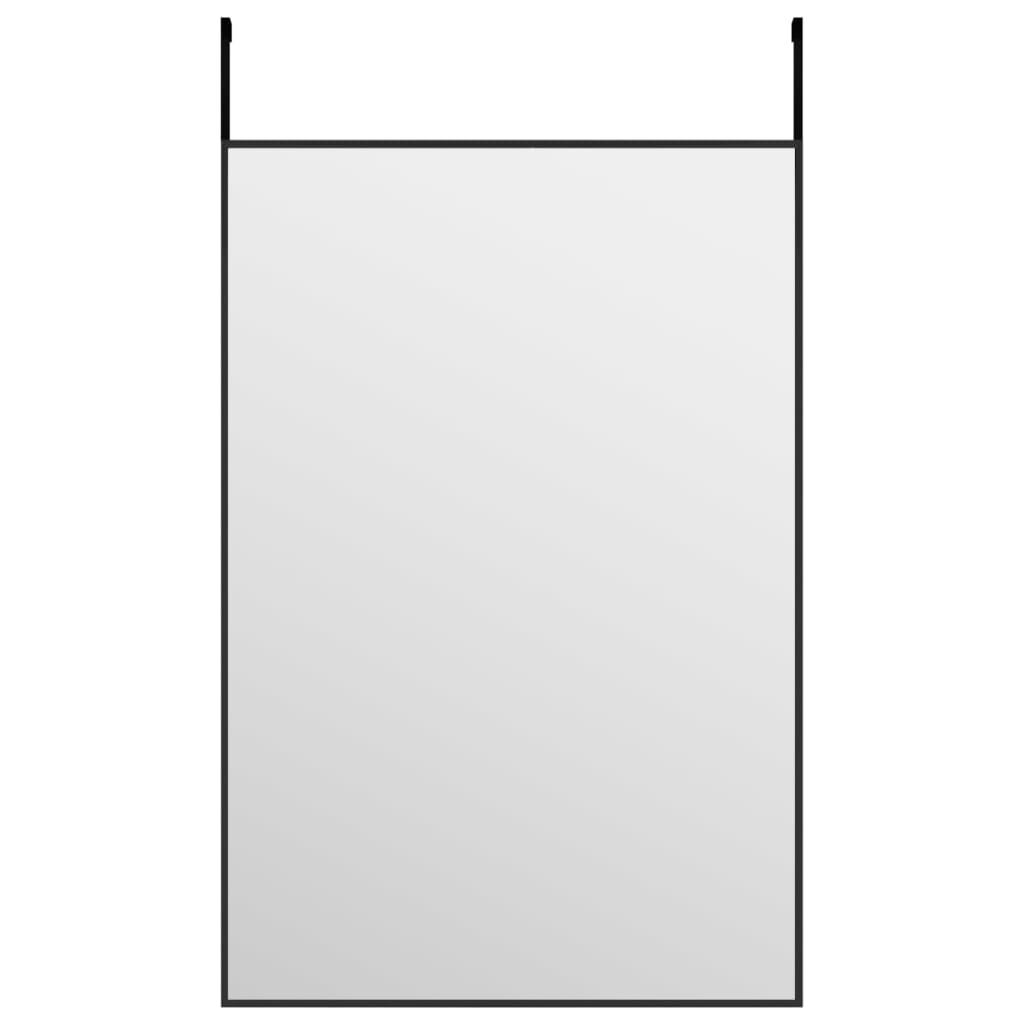Türspiegel Schwarz 40x60 cm Glas und Aluminium