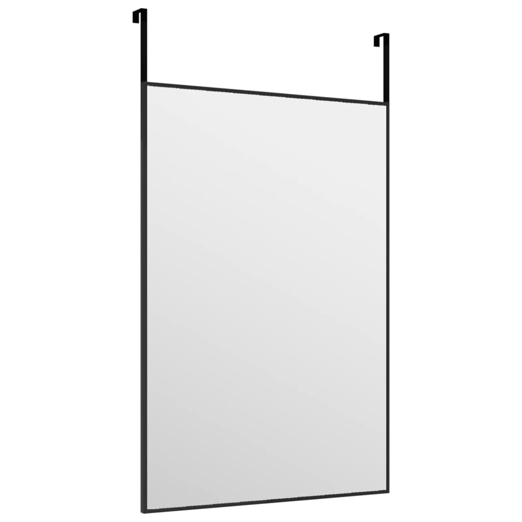 Türspiegel Schwarz 40x60 cm Glas und Aluminium