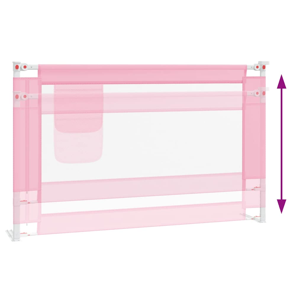 Kleinkind-Bettschutzgitter Rosa 120x25 cm Stoff