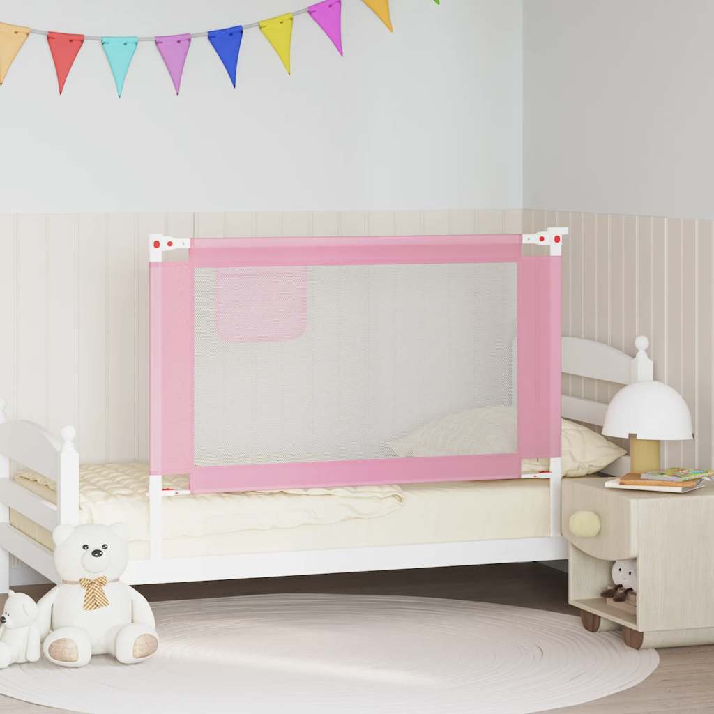 Kleinkind-Bettschutzgitter Rosa 120x25 cm Stoff