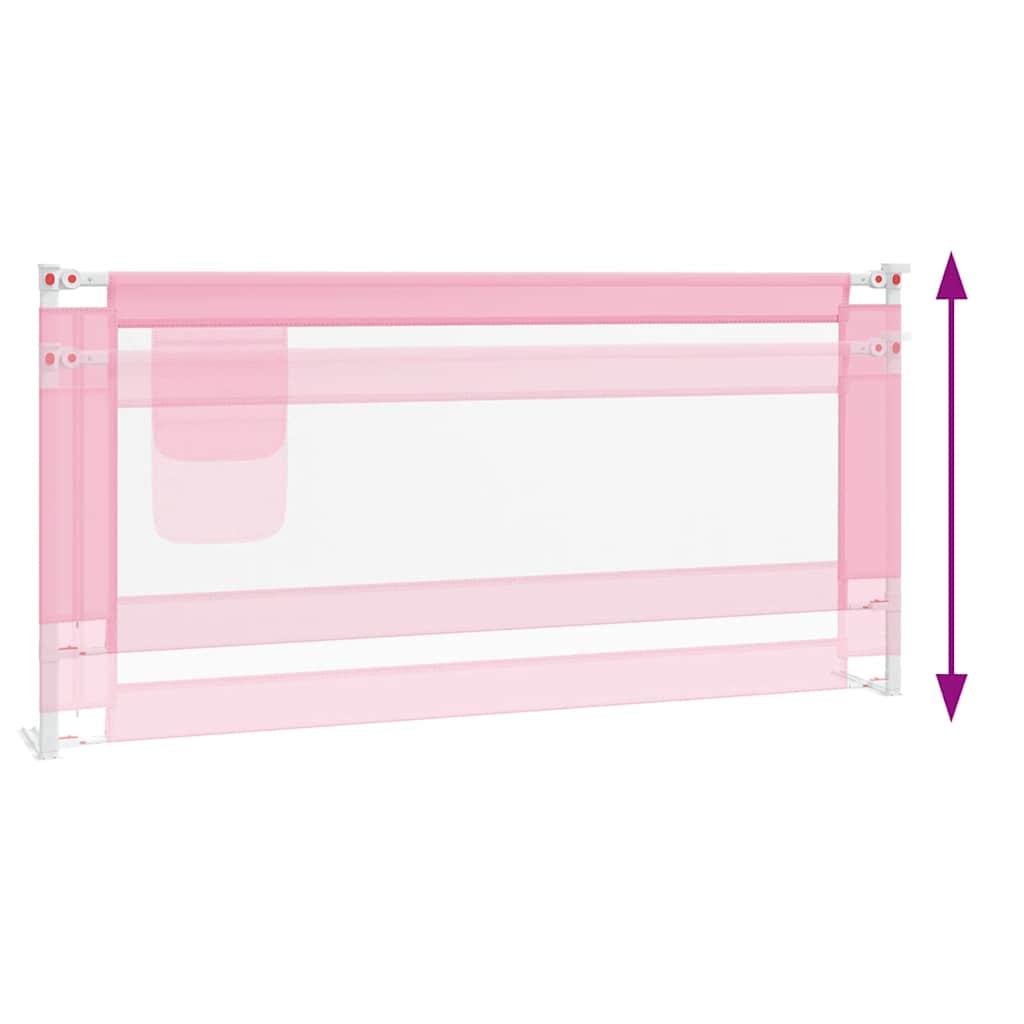 Kleinkind-Bettschutzgitter Rosa 190x25 cm Stoff