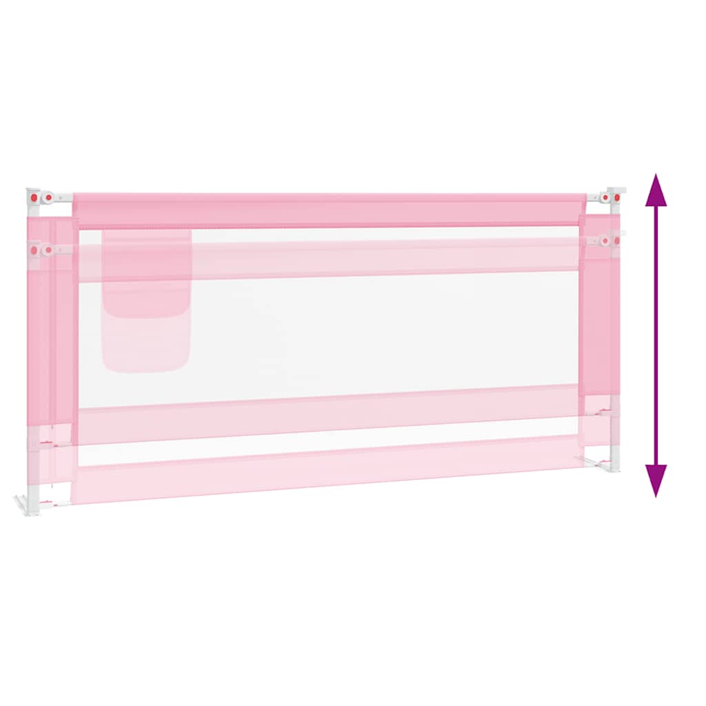 Kleinkind-Bettschutzgitter Rosa 200x25 cm Stoff