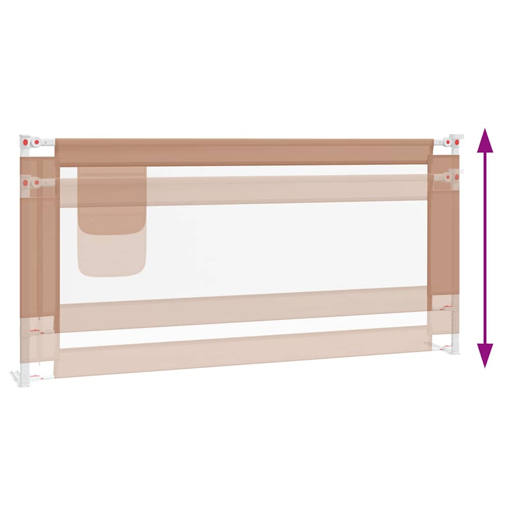 Kleinkind-Bettschutzgitter Taupe 190x25 cm Stoff