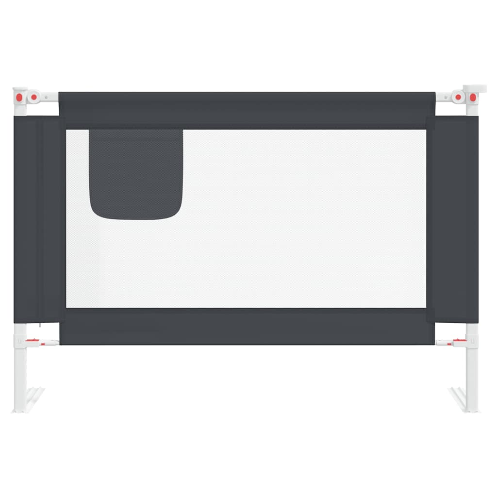 Kleinkind-Bettschutzgitter Dunkelgrau 100x25 cm Stoff