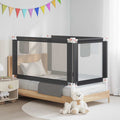 Kleinkind-Bettschutzgitter Dunkelgrau 150x25 cm Stoff