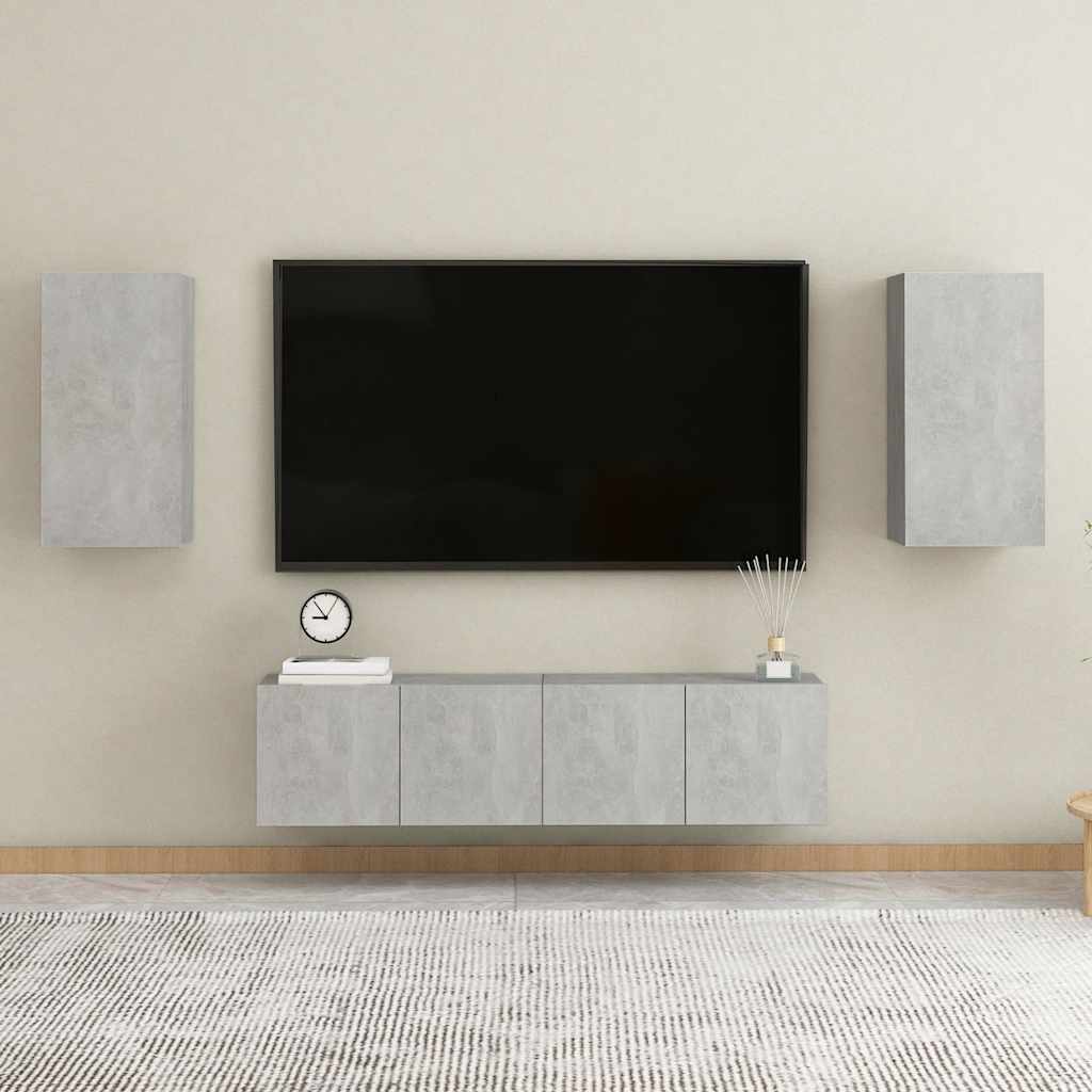 TV-Schrank Betongrau 30,5x30x60 cm Holzwerkstoff