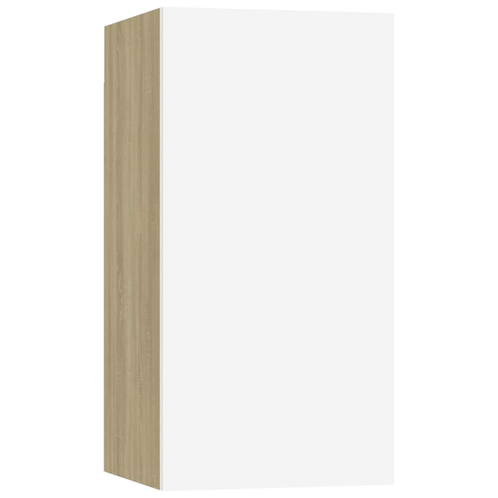 TV-Schrank Weiß Sonoma-Eiche 30,5x30x60 cm Holzwerkstoff