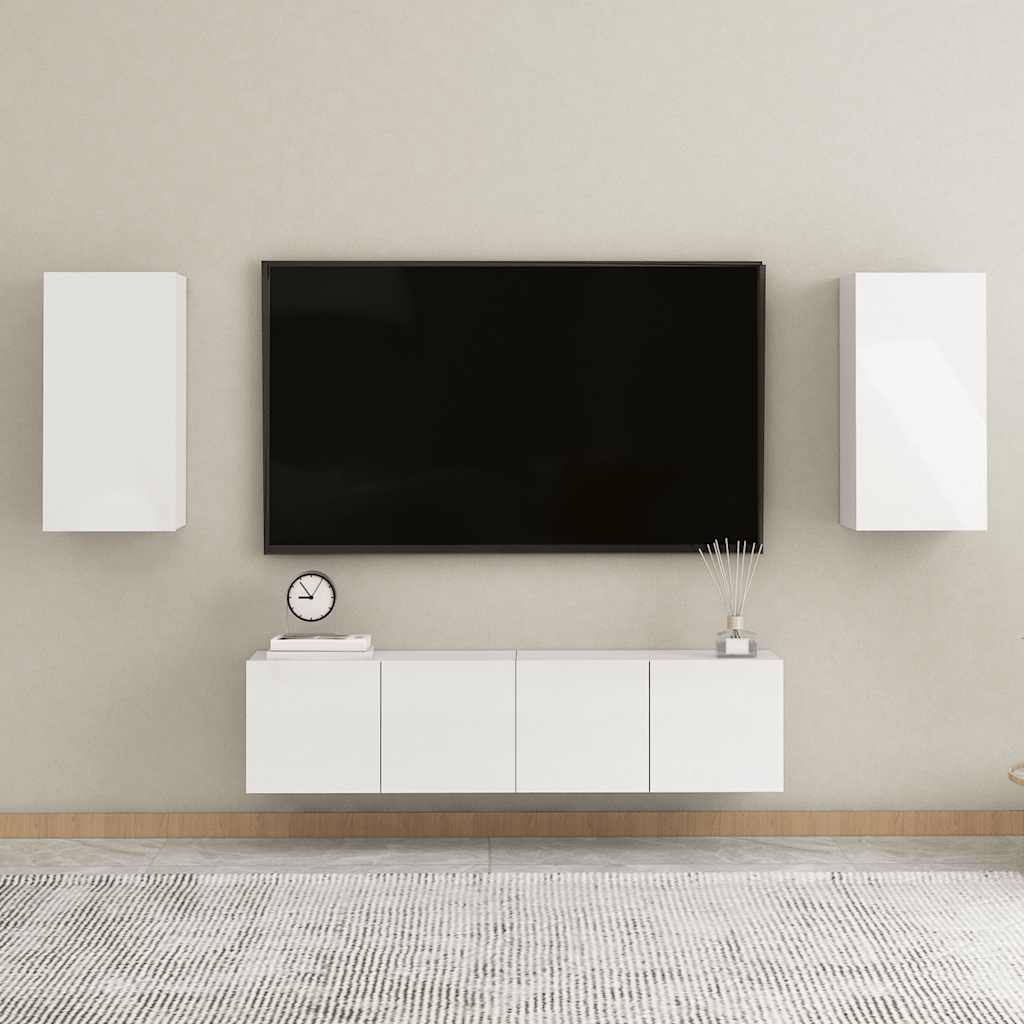 TV-Schrank Hochglanz-Weiß 30,5x30x60 cm Holzwerkstoff