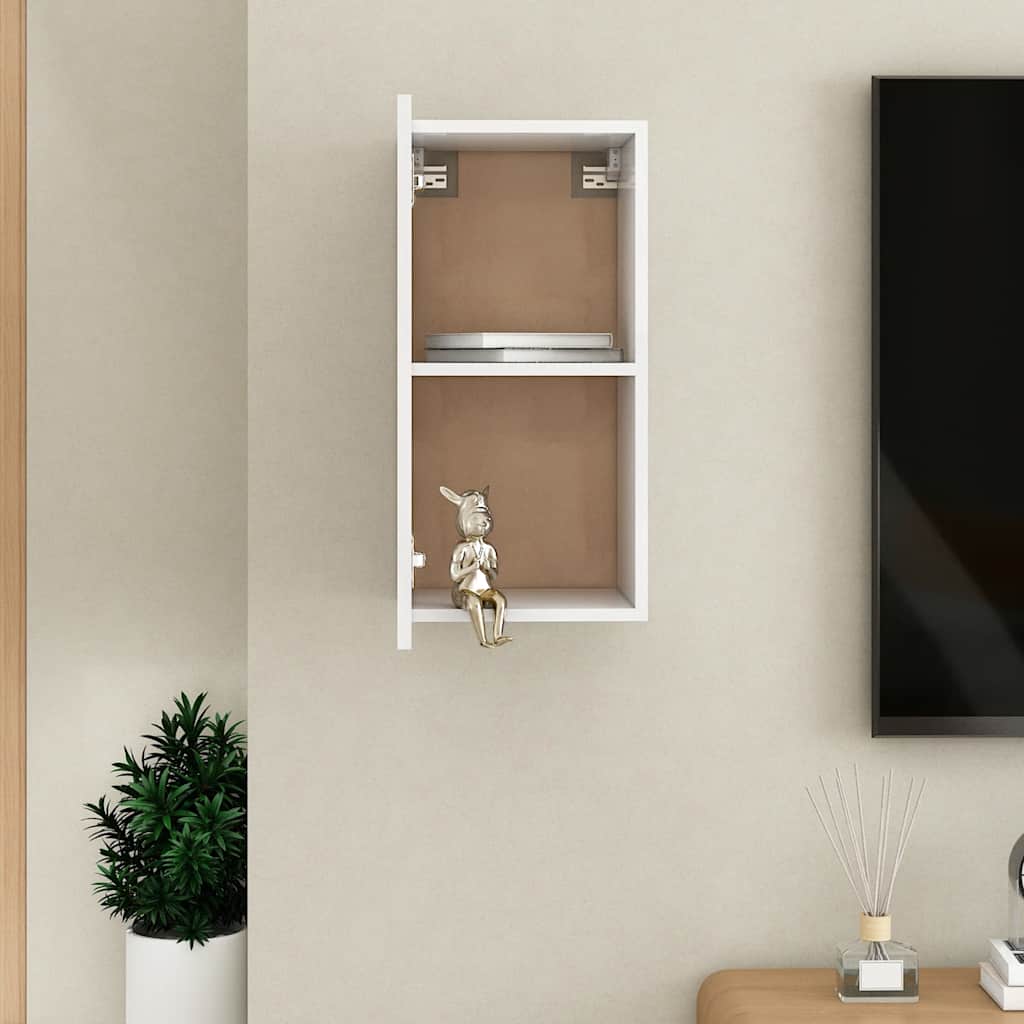 TV-Schrank Hochglanz-Weiß 30,5x30x60 cm Holzwerkstoff