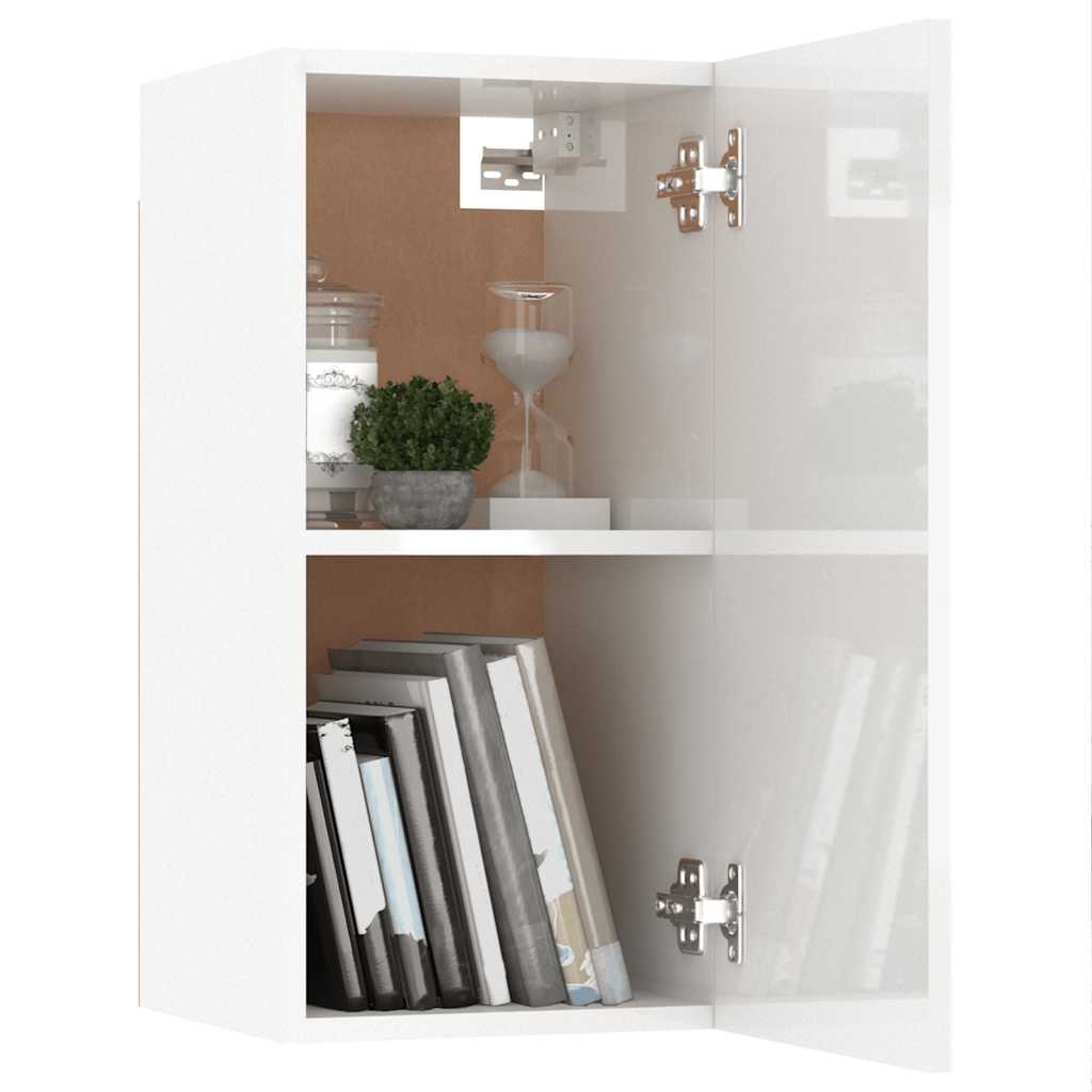 TV-Schrank Hochglanz-Weiß 30,5x30x60 cm Holzwerkstoff