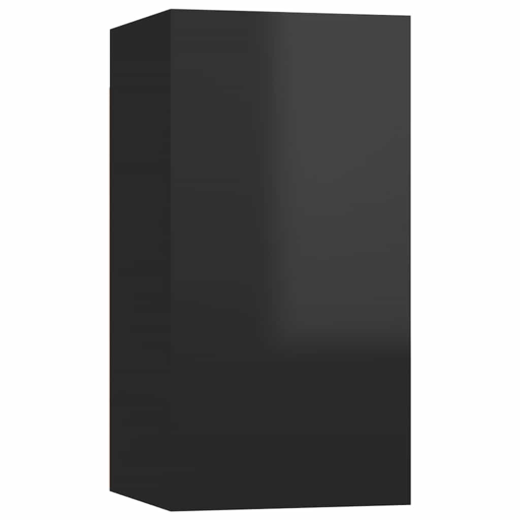 TV-Schränke 2 Stk. Hochglanz-Schwarz 30,5x30x60cm Holzwerkstoff