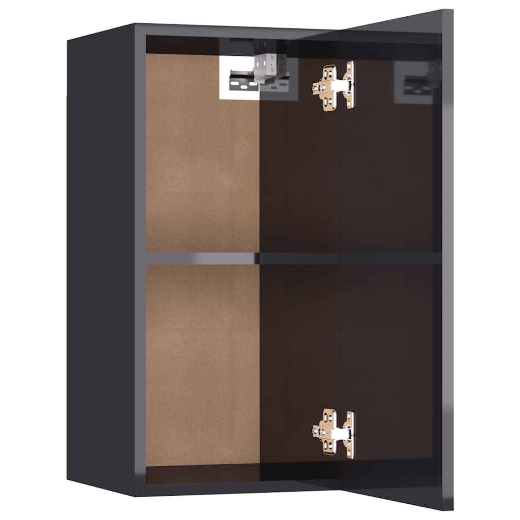 TV-Schränke 2 Stk. Hochglanz-Grau 30,5x30x60 cm Holzwerkstoff