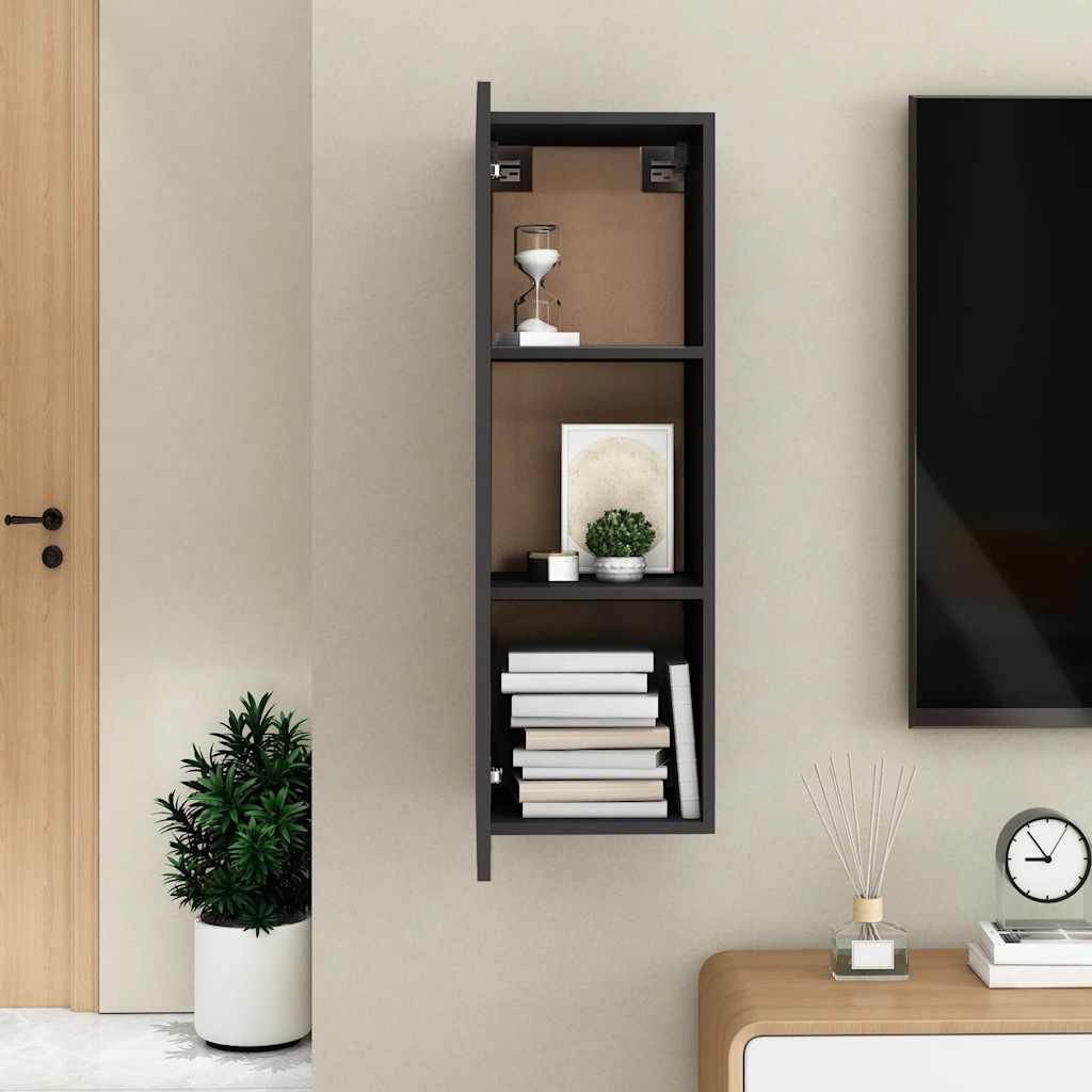 TV-Schrank Grau 30,5x30x90 cm Holzwerkstoff