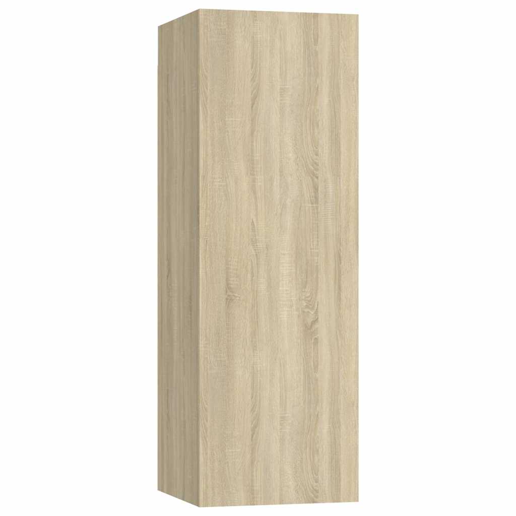 TV-Schränke 2 Stk. Sonoma-Eiche 30,5x30x90 cm Holzwerkstoff