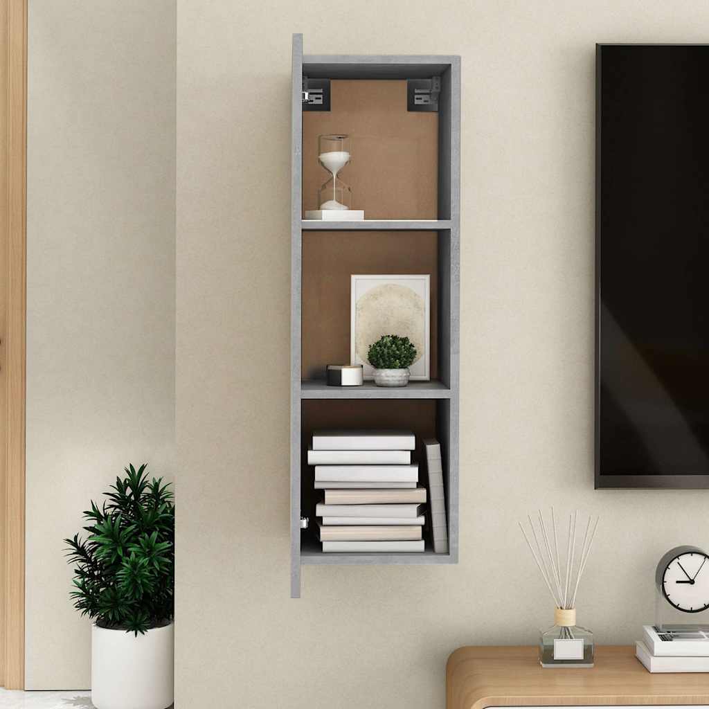 TV-Schrank Betongrau 30,5x30x90 cm Holzwerkstoff