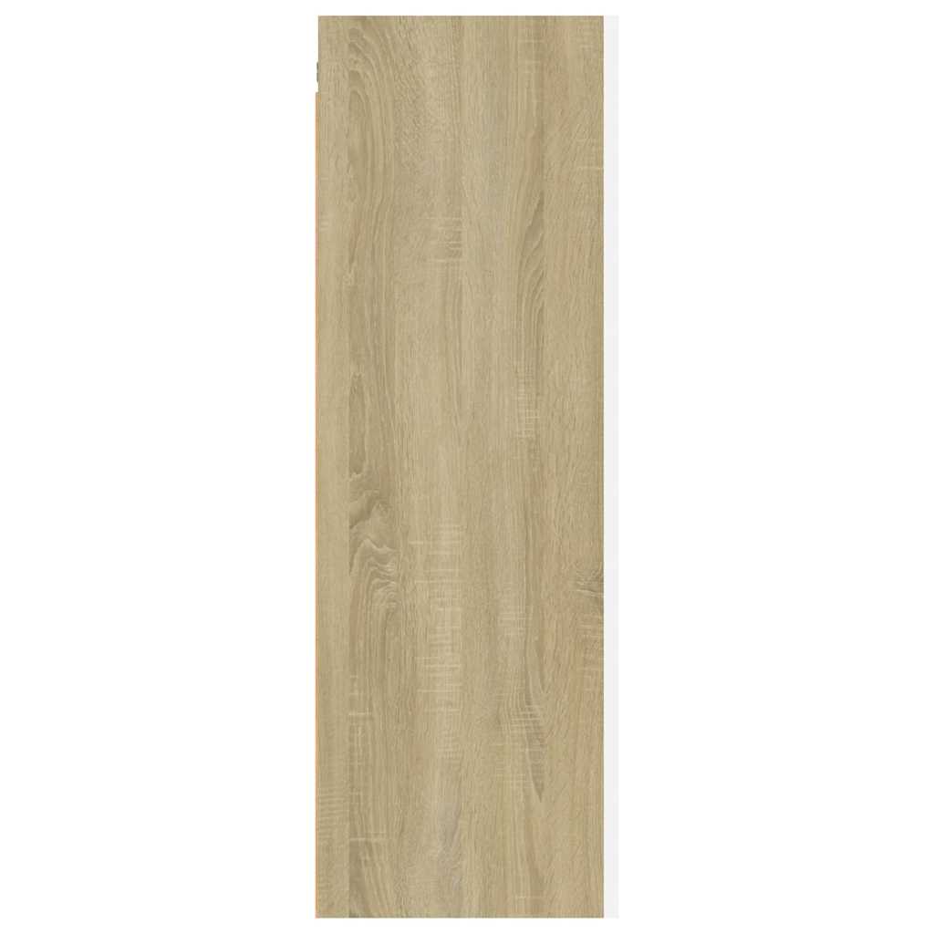 TV-Schrank Weiß Sonoma-Eiche 30,5x30x90 cm Holzwerkstoff