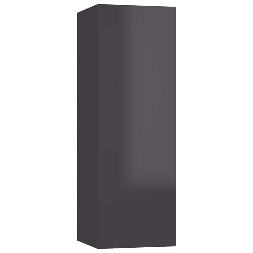 TV-Schrank Hochglanz-Grau 30,5x30x90 cm Holzwerkstoff