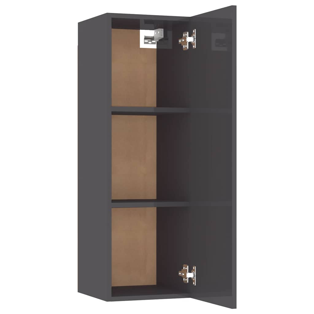 TV-Schrank Hochglanz-Grau 30,5x30x90 cm Holzwerkstoff