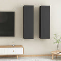 TV-Schränke 2 Stk. Grau 30,5x30x110 cm Holzwerkstoff