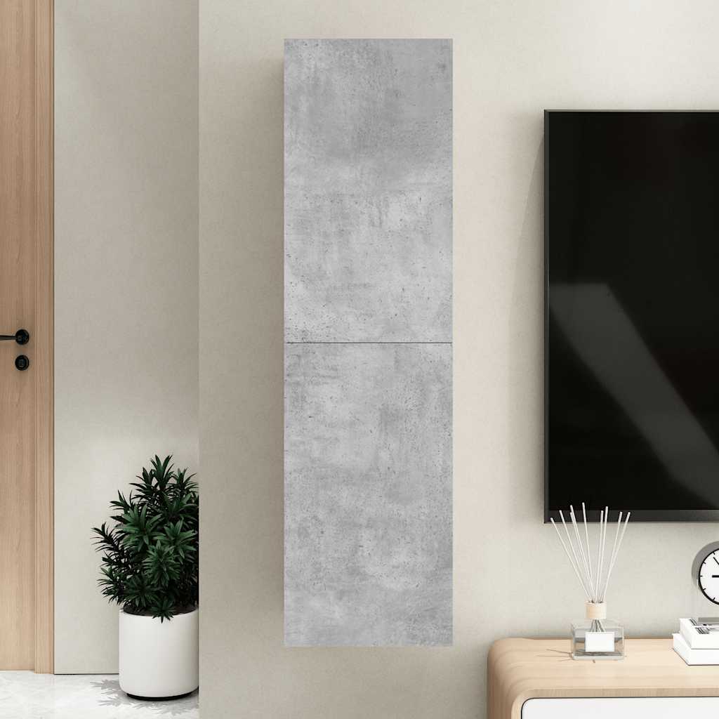 TV-Schrank Betongrau 30,5x30x110 cm Holzwerkstoff