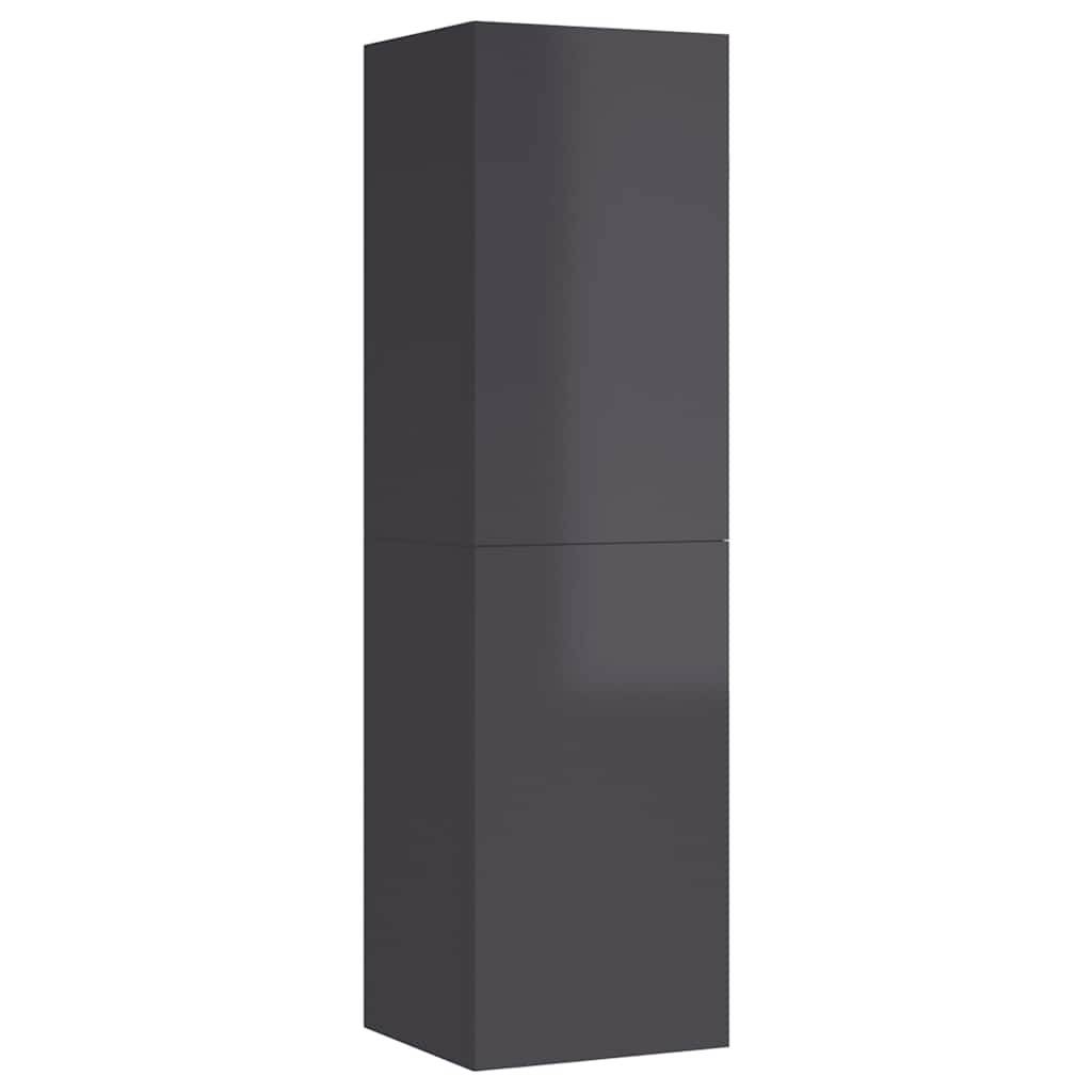 TV-Schrank Hochglanz-Grau 30,5x30x110 cm Holzwerkstoff