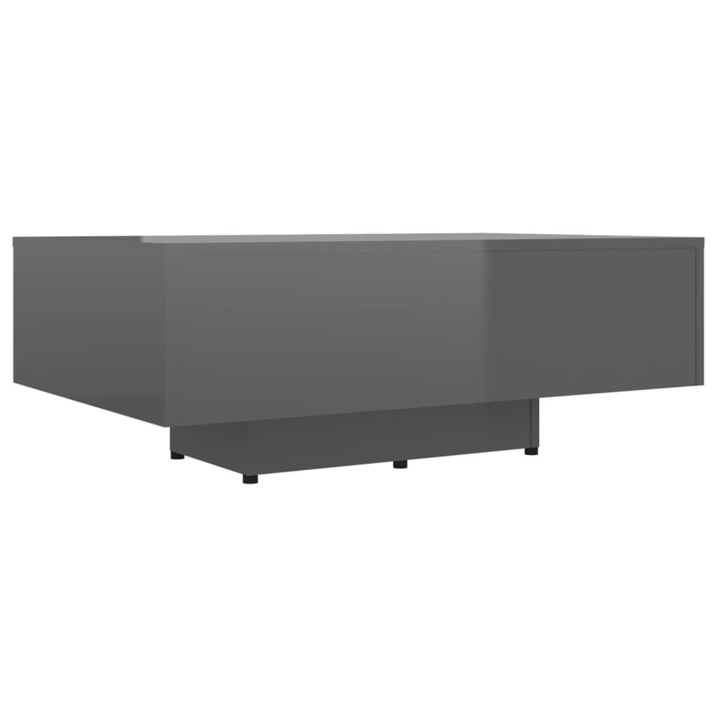 Couchtisch Hochglanz-Grau 85x55x31 cm Holzwerkstoff