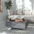 Couchtisch Hochglanz-Grau 85x55x31 cm Holzwerkstoff
