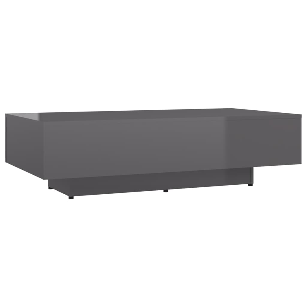 Couchtisch Hochglanz-Grau 115x60x31 cm Holzwerkstoff