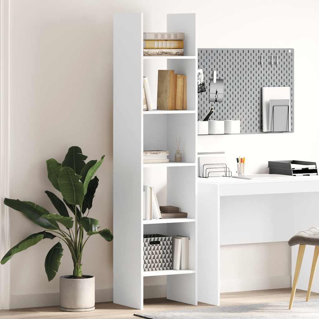 Bücherregal Weiß 40x35x180 cm Holzwerkstoff