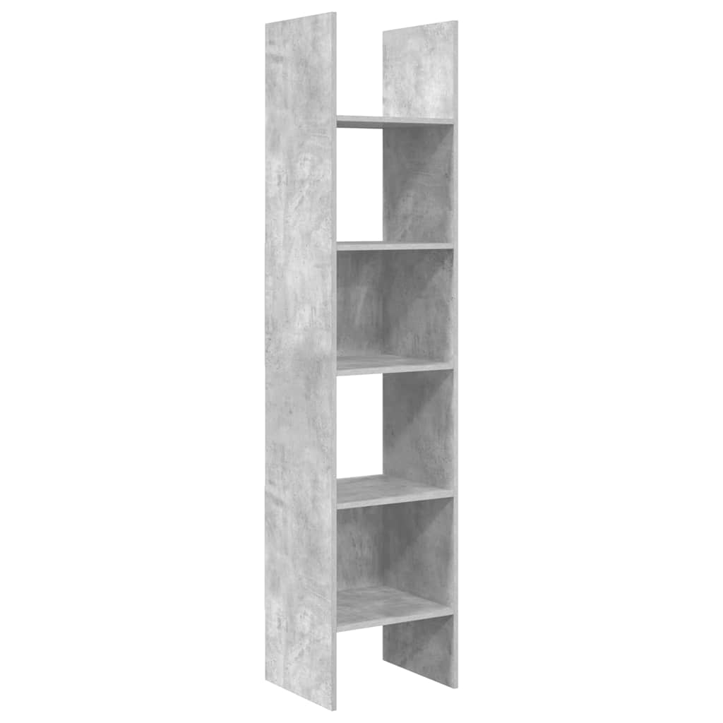 Bücherregal Betongrau 40x35x180 cm Holzwerkstoff