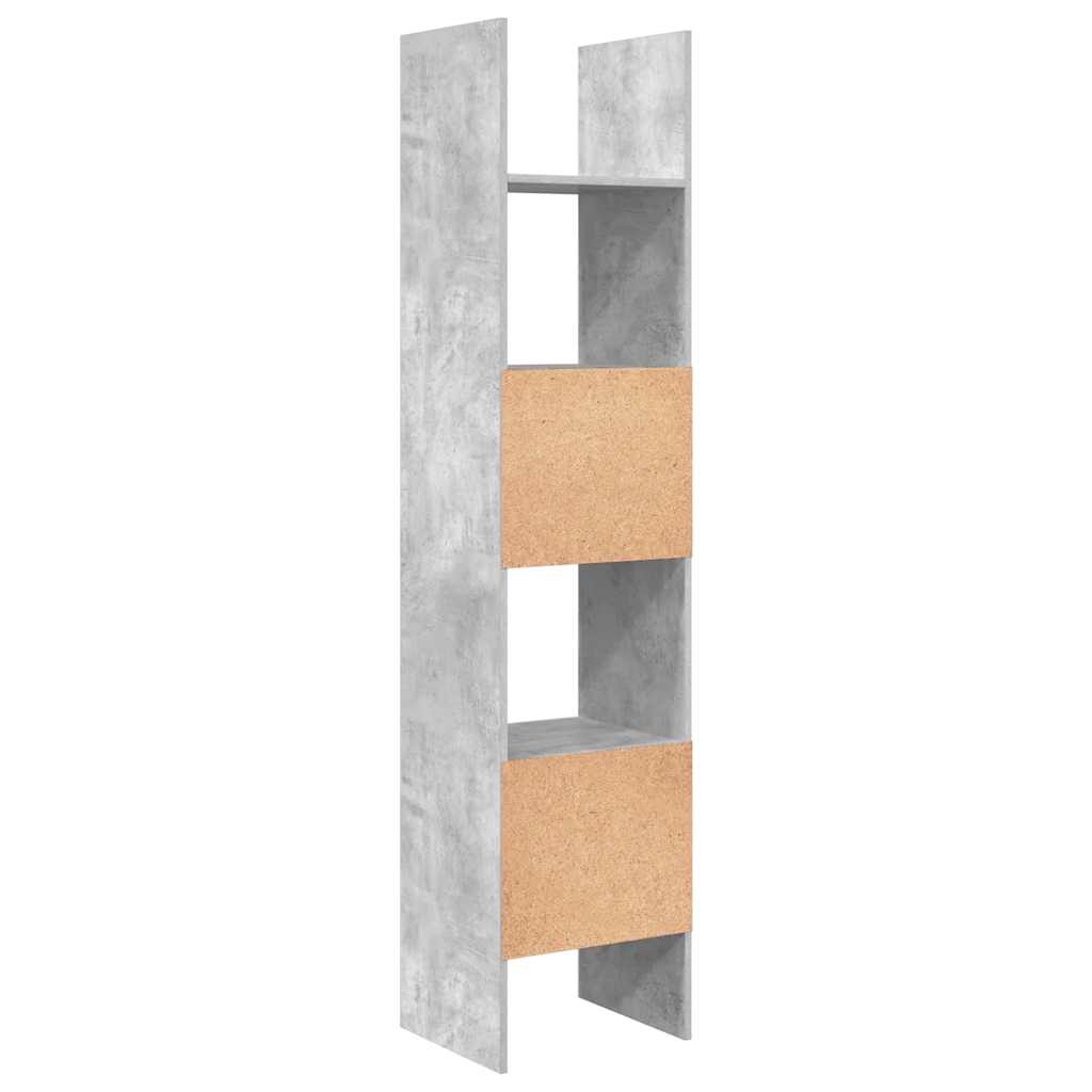 Bücherregal Betongrau 40x35x180 cm Holzwerkstoff